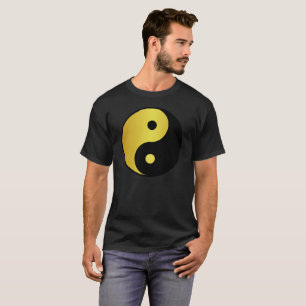 Yin and Yang symbol Gold asian philosophy zen T-Shirt
