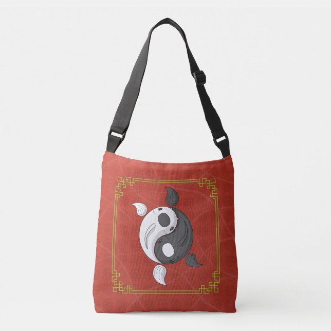 Yin and Yang the Koi All-Over-Print Bag (Front)