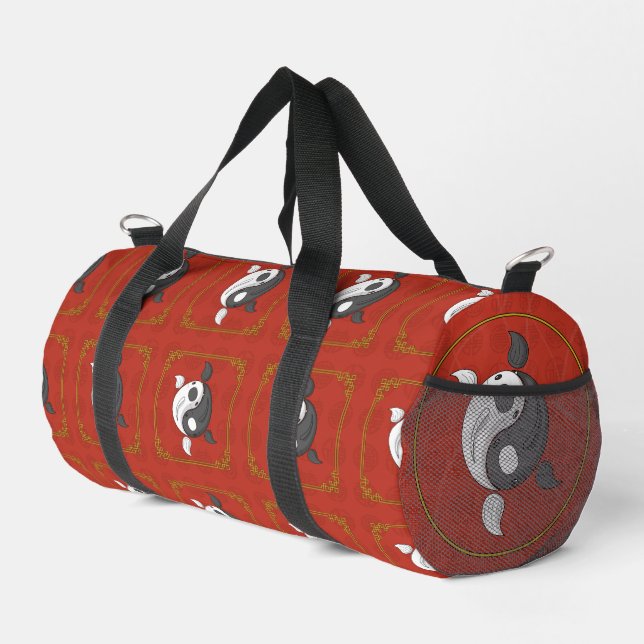 Yin and Yang the Koi Duffle Bag (Right Corner)