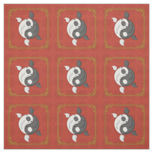 Yin and Yang the Koi Fabric
