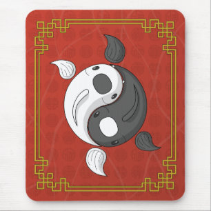 Yin and Yang the Koi Mousepad