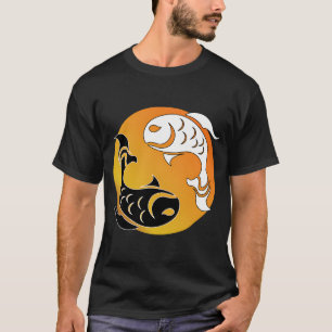 Yin and Yang Tribal style fish, yellow T-Shirt