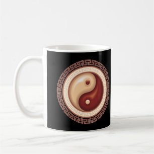 Yin and Yang w/Border Coffee Mug