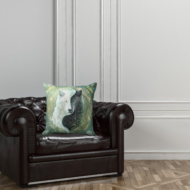 Yin and Yang Wolves  Cushion (Creator Uploaded)