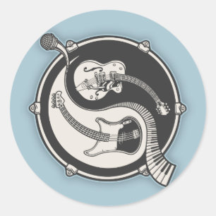 Yin Band Classic Round Sticker