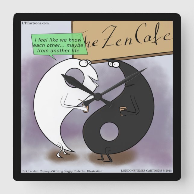 Yin Meets Yang Funny Rick London Wall Clock (Front)