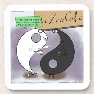 Yin Meets Yang Zen Funny Coaster