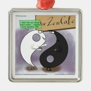 Yin Meets Yang Zen Funny Metal Tree Decoration
