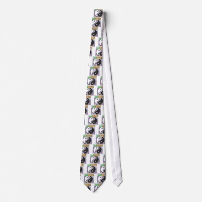 Yin Meets Yang Zen Funny Tie (Front)