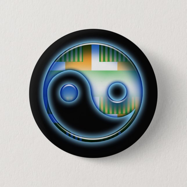 Yin & Yan 6 Cm Round Badge (Front)
