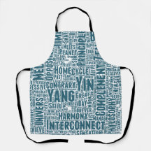 Yin Yan Nuage de Mots Texts Motif Interconnection