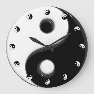 Yin Yang #1B Large Clock