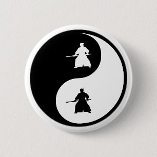 Yin Yang Aikido 6 Cm Round Badge