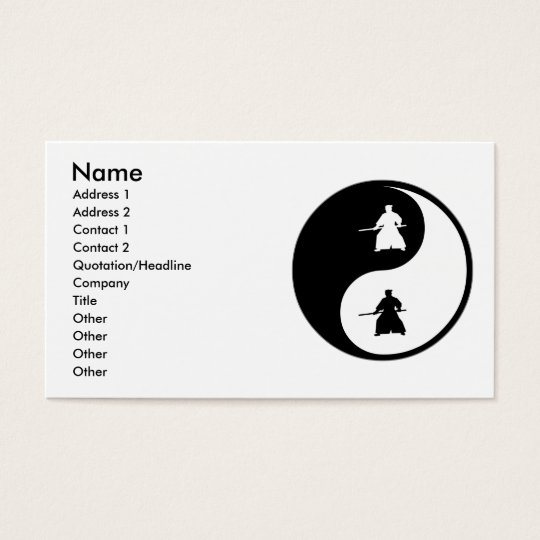 Yin Yang Aikido Business Card