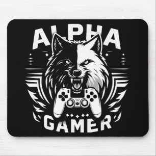 Yin Yang Alpha Gamer Wolf Mouse Mat