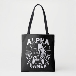 Yin Yang Alpha Gamer Wolf Tote Bag