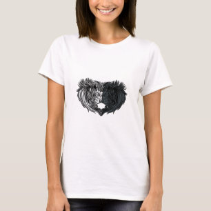 Yin Yang Animal Art, Battle of Lions T-Shirt