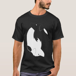 Yin Yang Aussie Australian Shepherd Symbol Zen T-Shirt