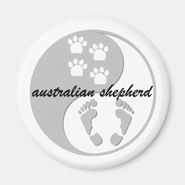 yin yang australian shepherd magnet (Front)