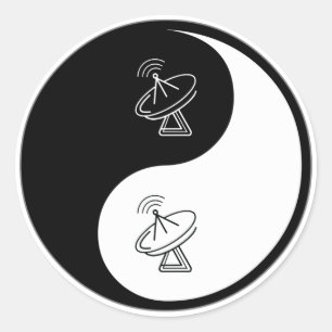 Yin Yang Avionics Classic Round Sticker
