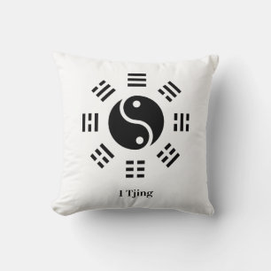 Yin Yang Ba Gua I Ching Symbol - Eight Trigrams Cushion