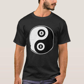 Yin Yang Billiard Pool Sports Buddhist Zhen Spirit T-Shirt