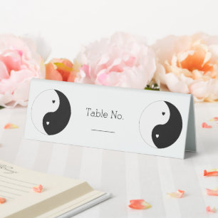 Yin Yang Black And White Hearts Wedding