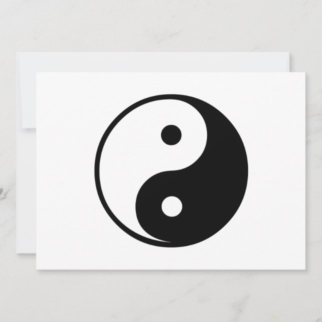 Yin Yang Black and White Illustration Template (Front)