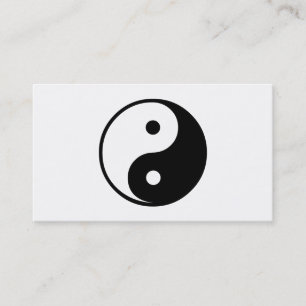 Yin Yang Black and White Illustration Template Business Card