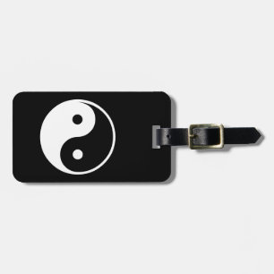 Yin Yang Black and White Illustration Template Luggage Tag