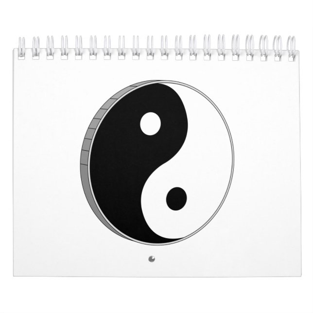 Yin Yang Black And White Symbol Calendar (Cover)