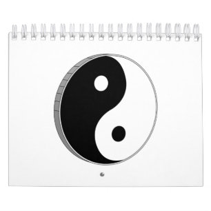 Yin Yang Black And White Symbol Calendar