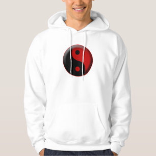 YIN YANG BLACK RED 3D HOODIE