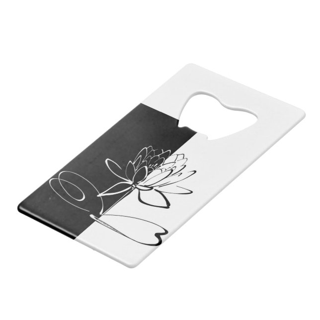 Yin Yang Black White Lotus Blossom (Front Angled)