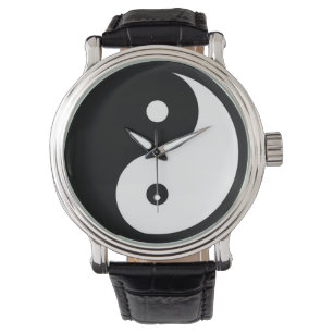 yin-yang black/white taoist watch
