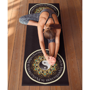 Yin Yang Black Workout, Pilates and Yoga Mat