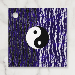 Yin Yang Blue Tranquillity Zen Energy Chi Party Favour Tags