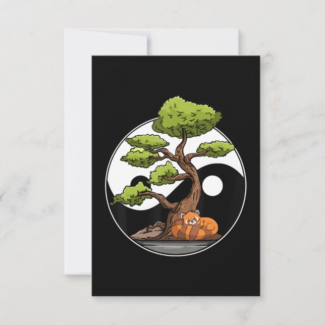 Yin Yang Bonsai Tao Taoism Spiritual Zen Meditate Thank You Card (Front)