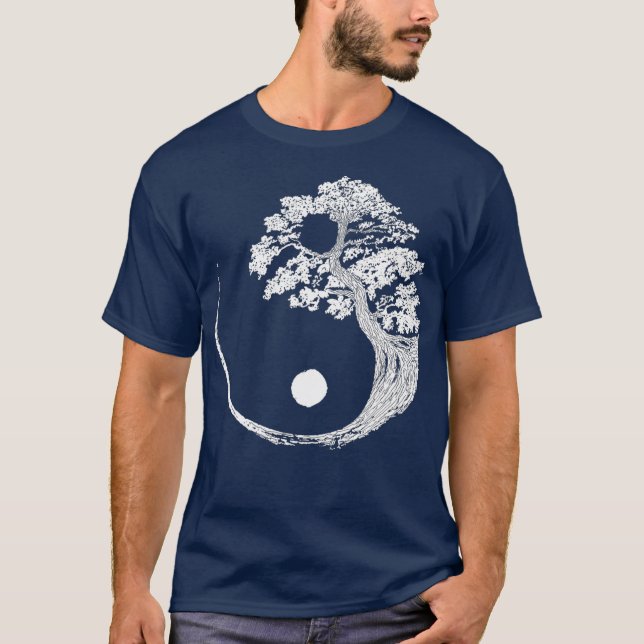 Yin Yang Bonsai Tree Japanese Buddhist Zen  (3) T-Shirt (Front)