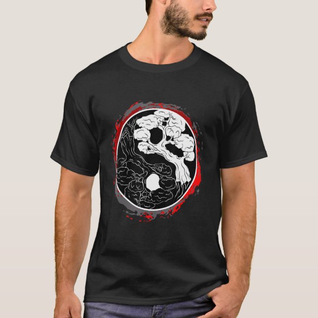 Yin Yang Bonsai Tree T-Shirt (Front)