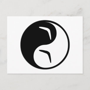 Yin Yang Boomerang Postcard