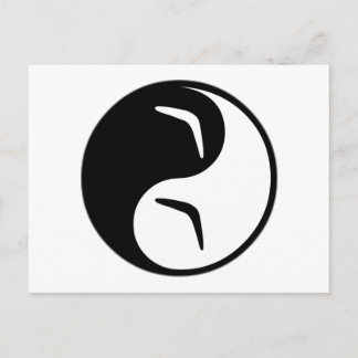 Yin Yang Boomerang Postcard