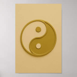 Yin Yang Bronze Ivory Poster
