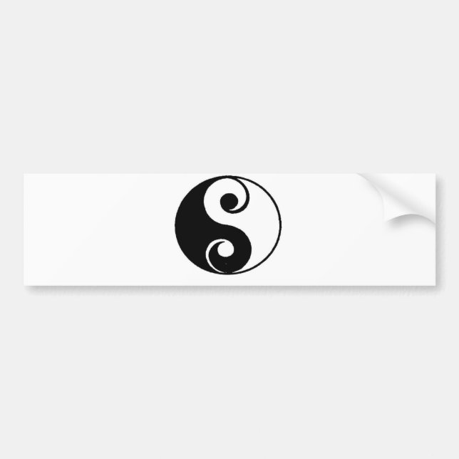 Yin Yang Bumper Sticker (Front)