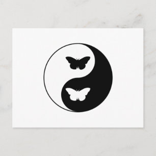 Yin Yang Butterfly Postcard