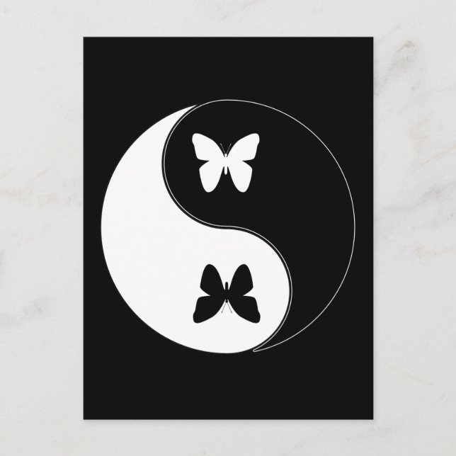 Yin Yang Butterfly Postcard (Front)