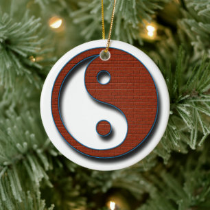 Yin Yang by Shirley Taylor Ceramic Tree Decoration