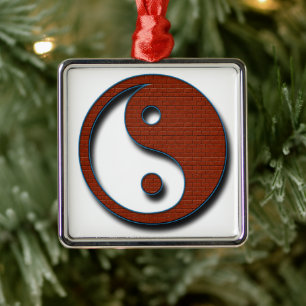 Yin Yang by Shirley Taylor Metal Tree Decoration