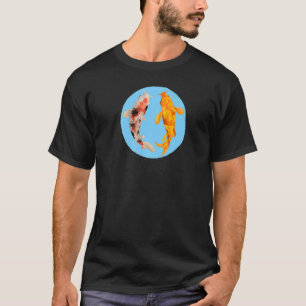 Yin Yang Carp Balance Taijitu Japanese Nishikigoi  T-Shirt