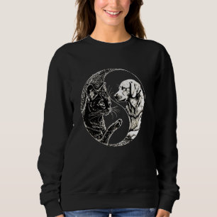 Yin Yang Cat And Dog Feng Shui Ying Yang Dog And C Sweatshirt